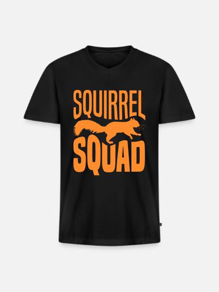 Eichhörnchen Team - Männer Premium Bio T-Shirt mit V-Ausschnitt - Schwarz