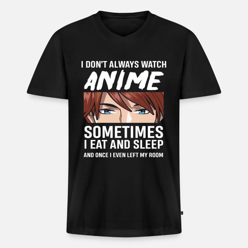 Anime - Männer Premium Bio T-Shirt mit V-Ausschnitt - Schwarz