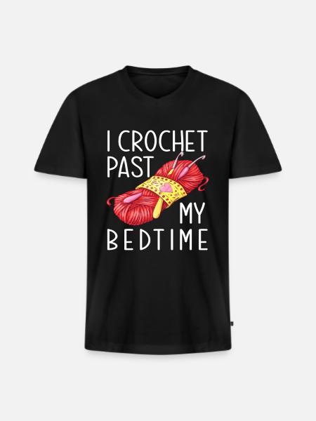 Crochet Passion Hobby Crocheter - Men's Premium Organic T-shirt with V-neck - black