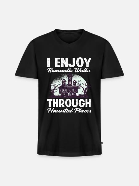 Lost Places Ghost Hunters - Men's Premium Organic T-shirt with V-neck - black