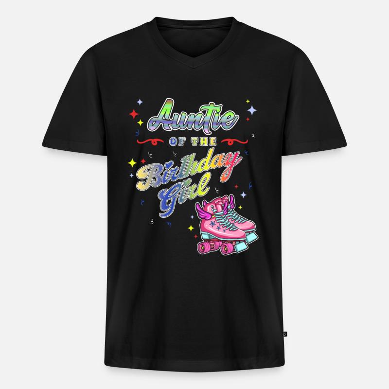 Inline Skater - Männer Premium Bio T-Shirt mit V-Ausschnitt - Schwarz