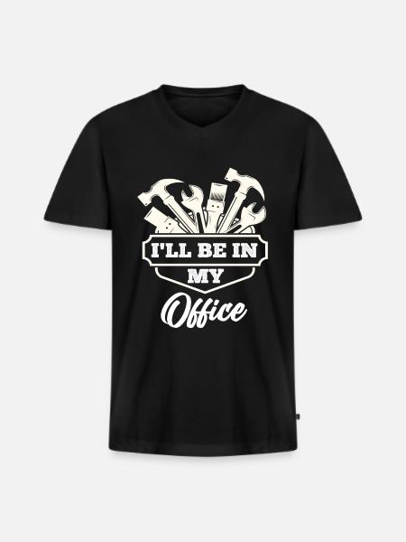 Carpenter - Men's Premium Organic T-shirt with V-neck - black