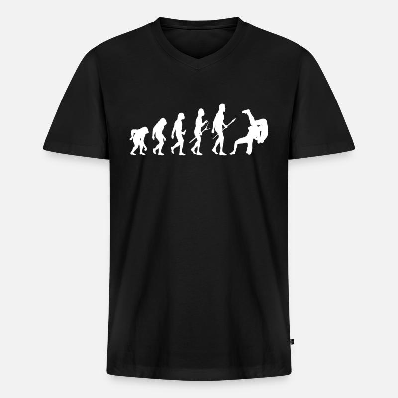 Wrestling Evolution - Men's Premium Organic T-shirt with V-neck - black