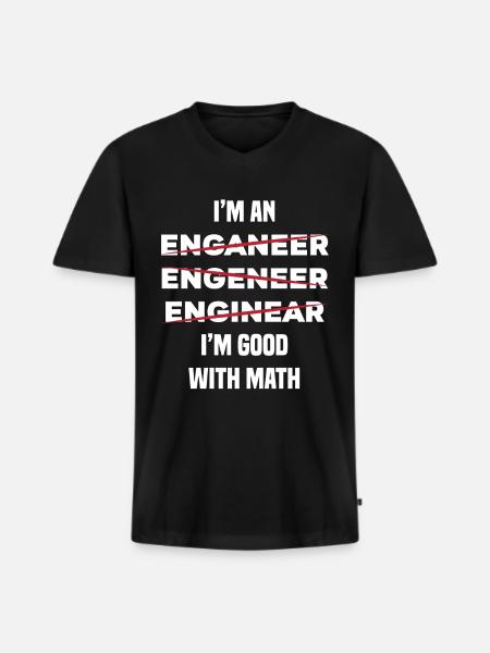 Engineer - Men's Premium Organic T-shirt with V-neck - black