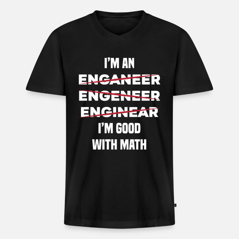 Engineer - Men's Premium Organic T-shirt with V-neck - black