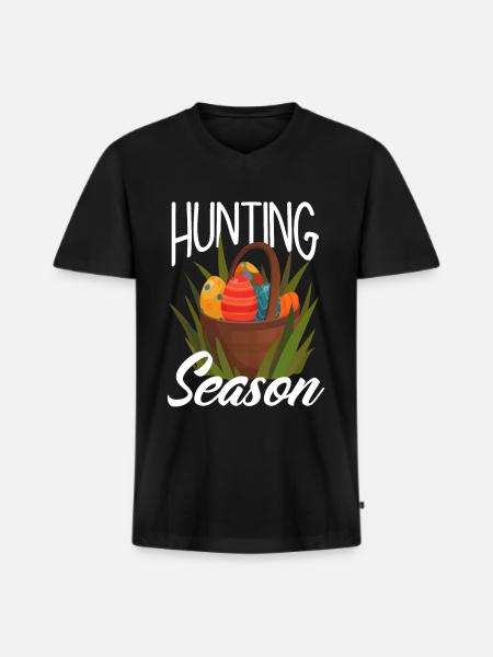 Hunts Season Easter Easter Eggs - Men's Premium Organic T-shirt with V-neck - black