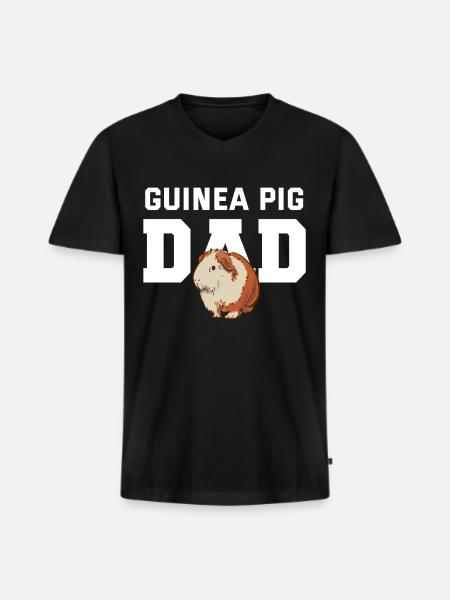 Cochon d’Inde Papa - T-shirt encolure en V Premium bio Homme - noir