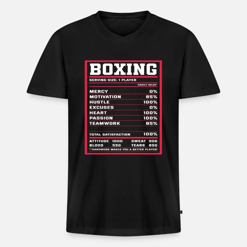 Boxen - Männer Premium Bio T-Shirt mit V-Ausschnitt - Schwarz