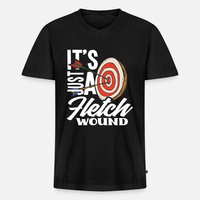 Lustiges Bogenschießen Bogen - Männer Premium Bio T-Shirt mit V-Ausschnitt - Schwarz