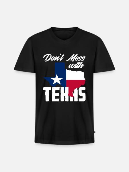 Texas Saying Texans - Men's Premium Organic T-shirt with V-neck - black