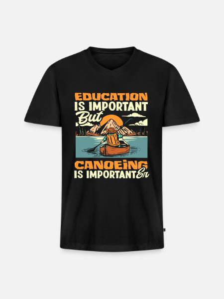 Canoë éducatif - T-shirt encolure en V Premium bio Homme - noir
