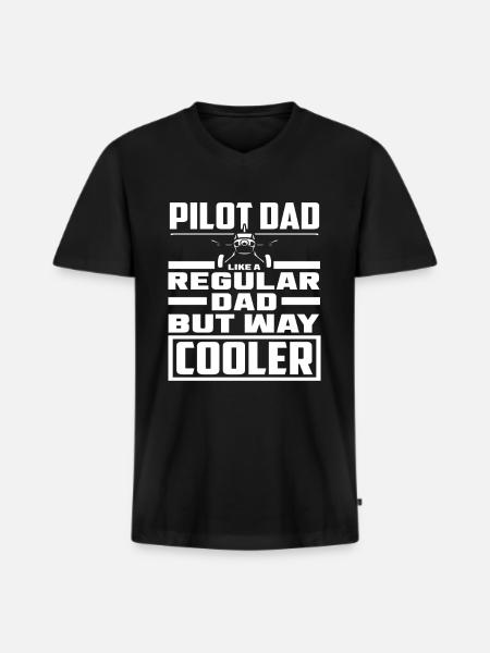 Pilot Pun - Men's Premium Organic T-shirt with V-neck - black