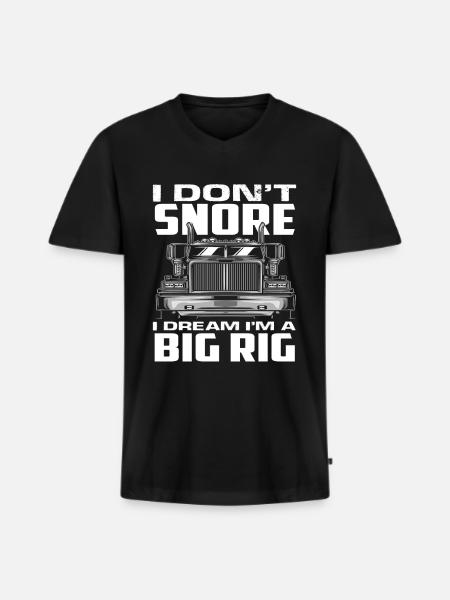 Ronflement d’un camionneur - T-shirt encolure en V Premium bio Homme - noir