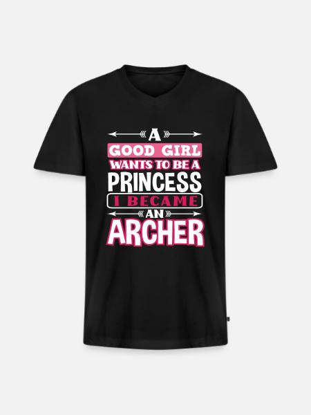 Love Archery Archery - Men's Premium Organic T-shirt with V-neck - black