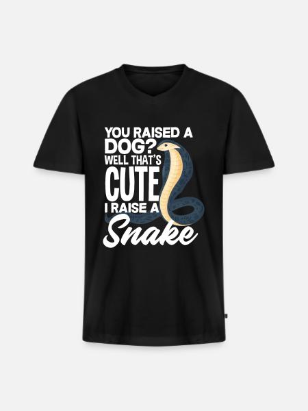 Snake Best Pet - Men's Premium Organic T-shirt with V-neck - black
