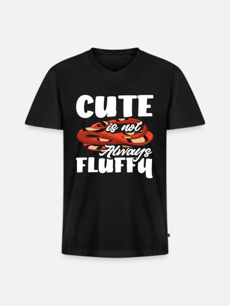 Cute Snake - Men's Premium Organic T-shirt with V-neck - black