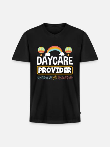 Crèche Regenbogen - T-shirt encolure en V Premium bio Homme - noir