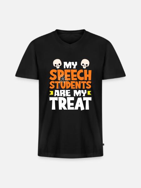 My students are my highlight - Men's Premium Organic T-shirt with V-neck - black