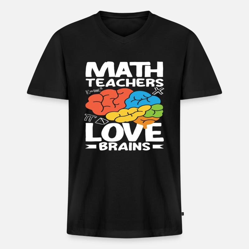 Math Teacher Math Gift - Men's Premium Organic T-shirt with V-neck - black