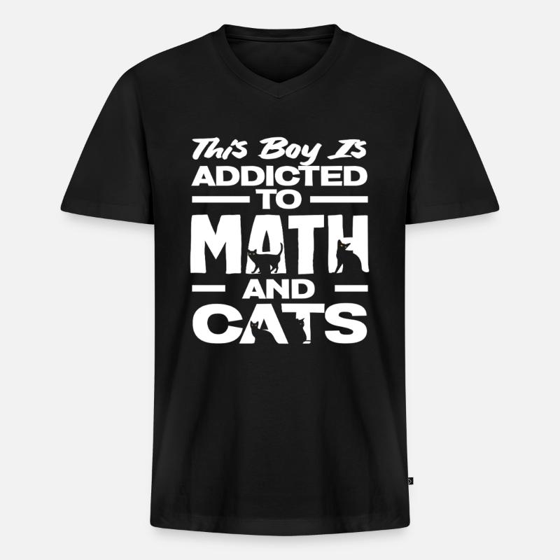 Mathe Lehrer Mathematik Geschenk - Männer Premium Bio T-Shirt mit V-Ausschnitt - Schwarz