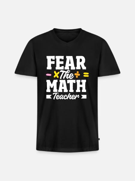 Math Teacher Math Gift - Men's Premium Organic T-shirt with V-neck - black