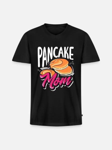 Pancakes Mom Breakfast Love - Men's Premium Organic T-shirt with V-neck - black