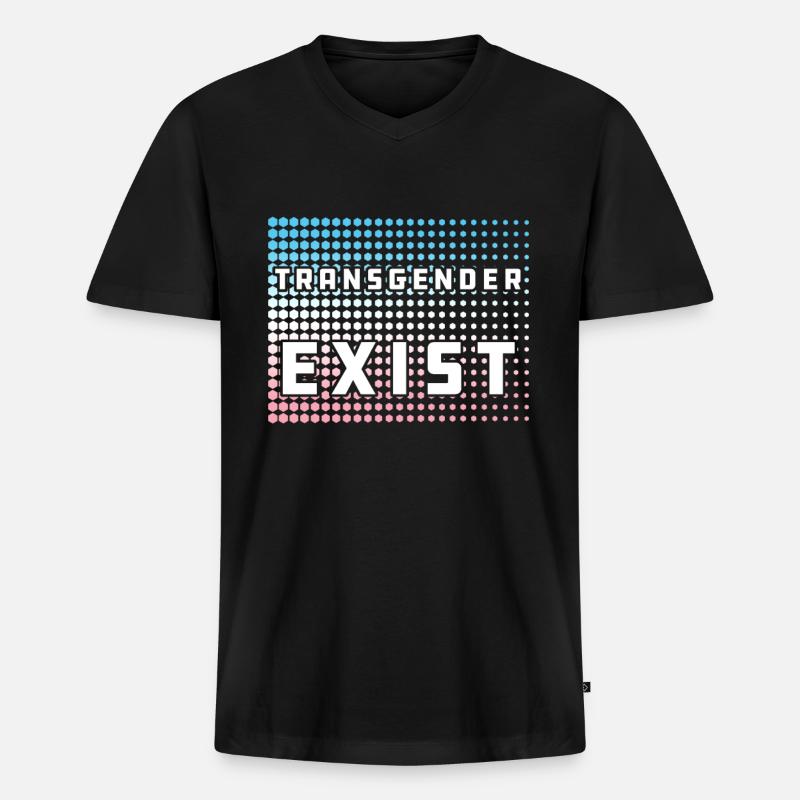 Transgender Trans Transliebe Geschenk - Männer Premium Bio T-Shirt mit V-Ausschnitt - Schwarz