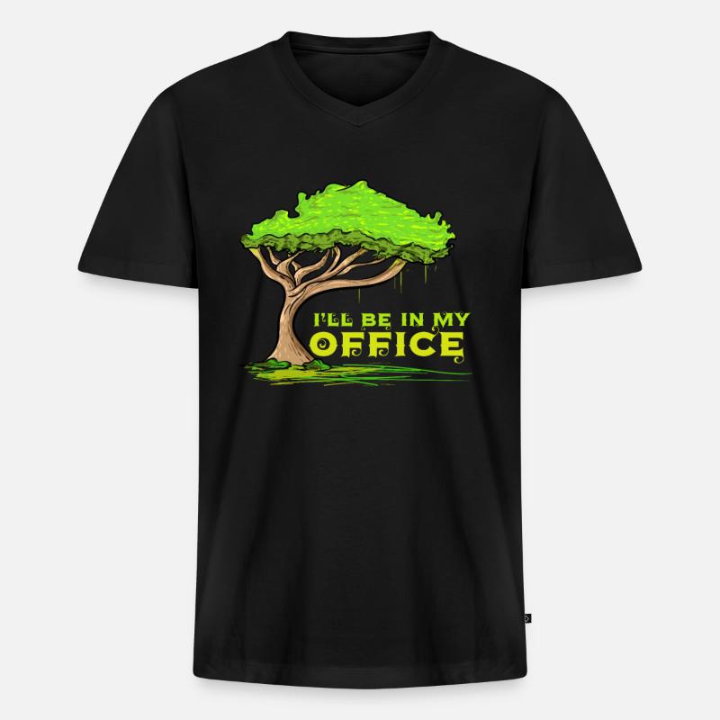 Baumkletterer Baumpfleger Arborist Baumpflege - Männer Premium Bio T-Shirt mit V-Ausschnitt - Schwarz