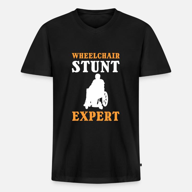 Amputierter Amputation Regierung fehlendes-Bein - Männer Premium Bio T-Shirt mit V-Ausschnitt - Schwarz