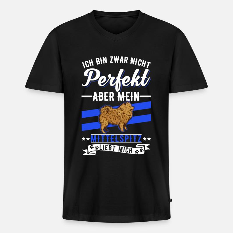 Mittelspitz Besitzer - Männer Premium Bio T-Shirt mit V-Ausschnitt - Schwarz