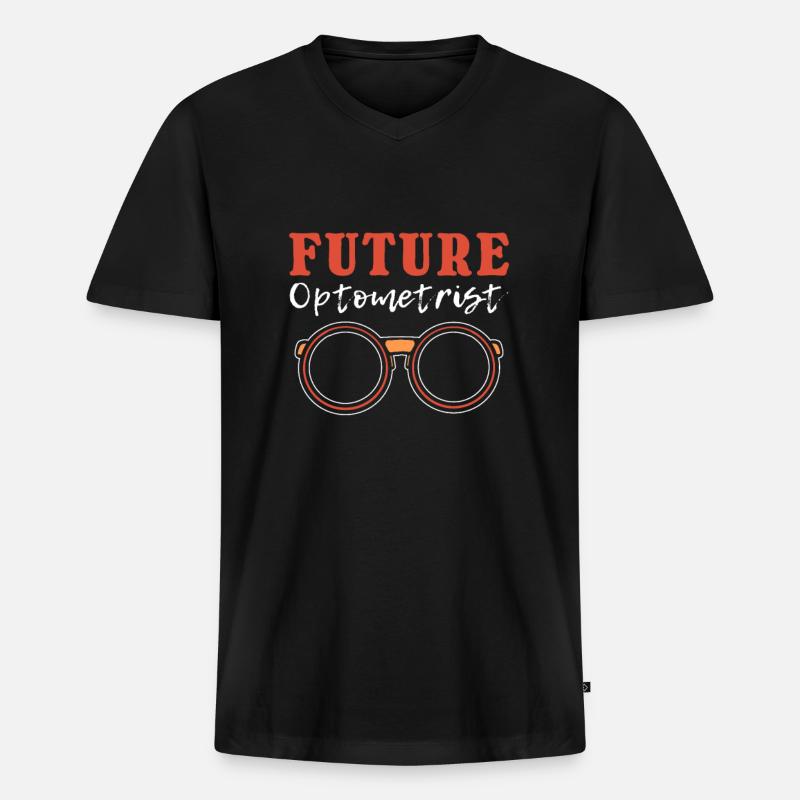 Future Optometrist Optometry Health Care - Männer Premium Bio T-Shirt mit V-Ausschnitt - Schwarz