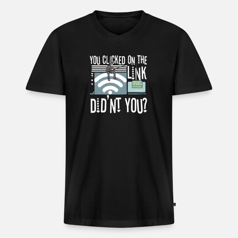 Hacker Programmierer Entwickler Informatik - Männer Premium Bio T-Shirt mit V-Ausschnitt - Schwarz