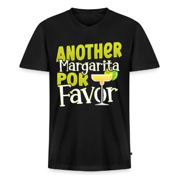 Another Margarita Por Favor Margarita Drink Fiesta - Men's Premium Organic T-shirt with V-neck - black - Front - Nico (187cm)