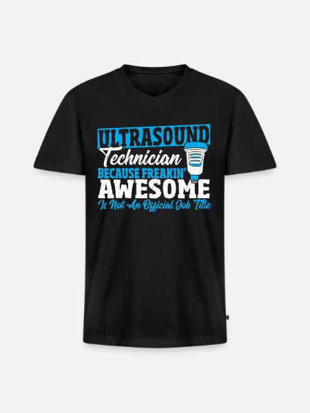 Ultrasound Technician Job Title Sonographer - Men's Premium Organic T-shirt with V-neck - black