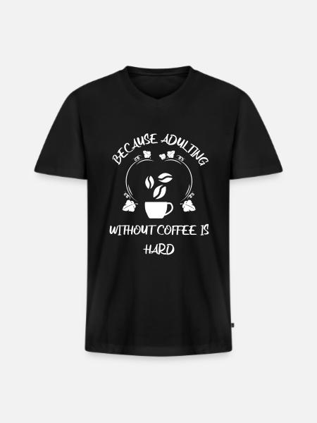 Coffee Espresso Coffee - Men's Premium Organic T-shirt with V-neck - black
