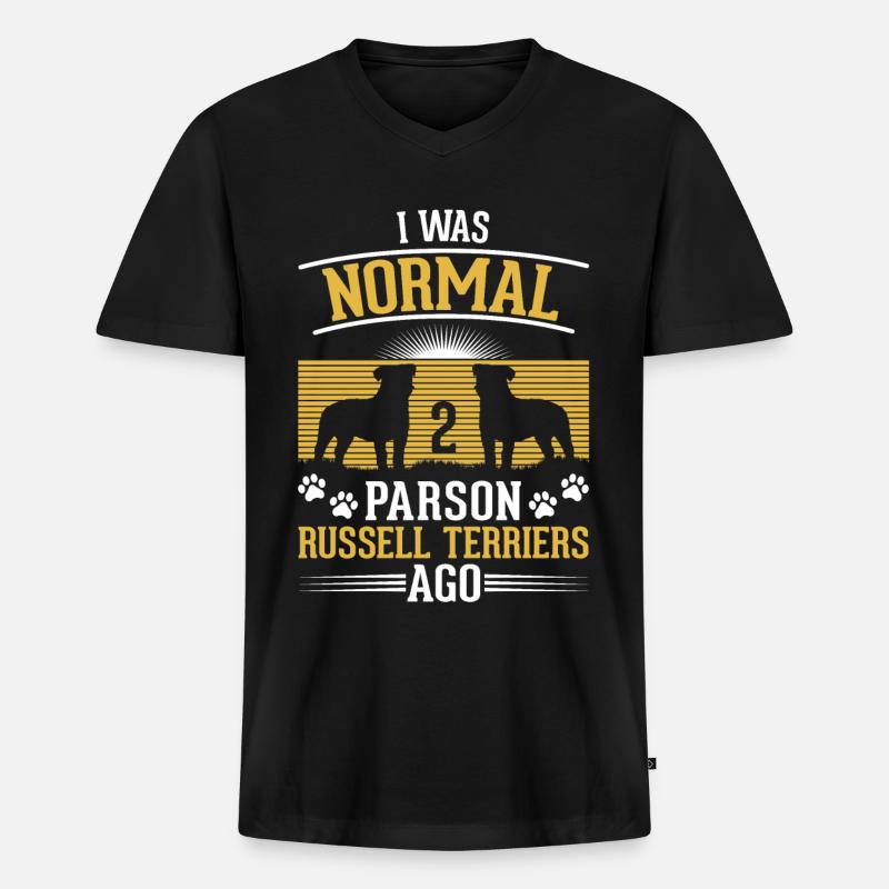 Parson Russell Terrier Geschenk - Männer Premium Bio T-Shirt mit V-Ausschnitt - Schwarz