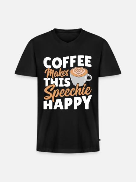 Sprachtherapie SLT Sprachpathologie - Männer Premium Bio T-Shirt mit V-Ausschnitt - Schwarz