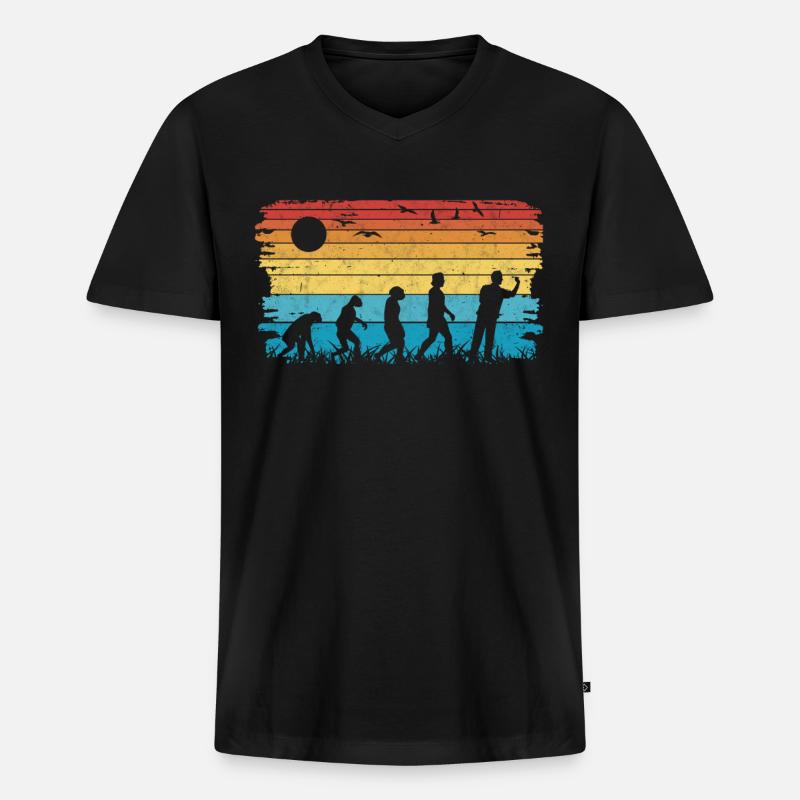 Dart Evolution Darter Darts - Men's Premium Organic T-shirt with V-neck - black