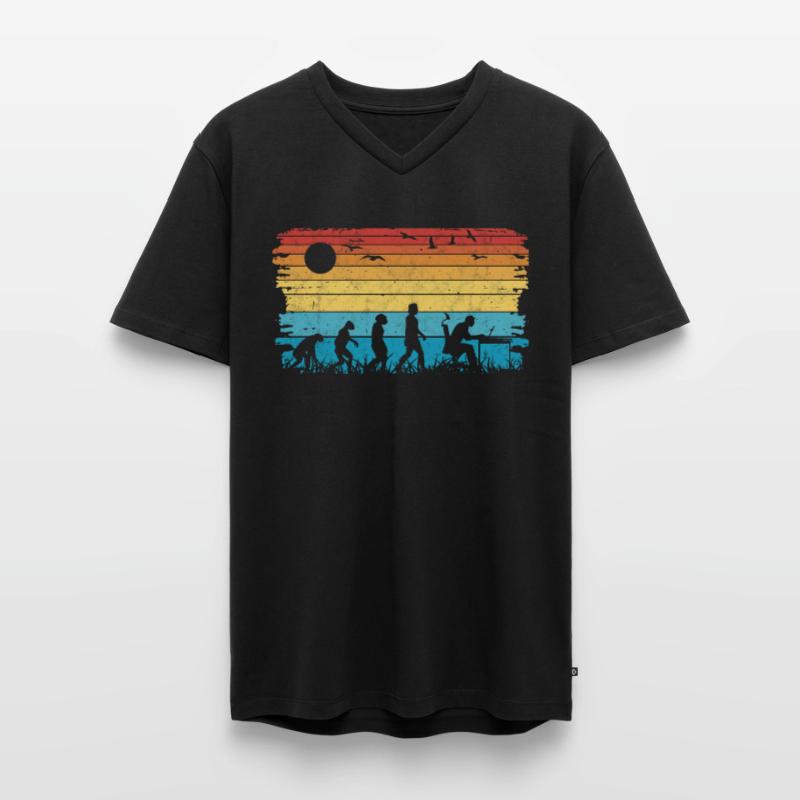 Informaticien Programmeur Evolution Nerd T-shirt encolure en V Premium bio Homme