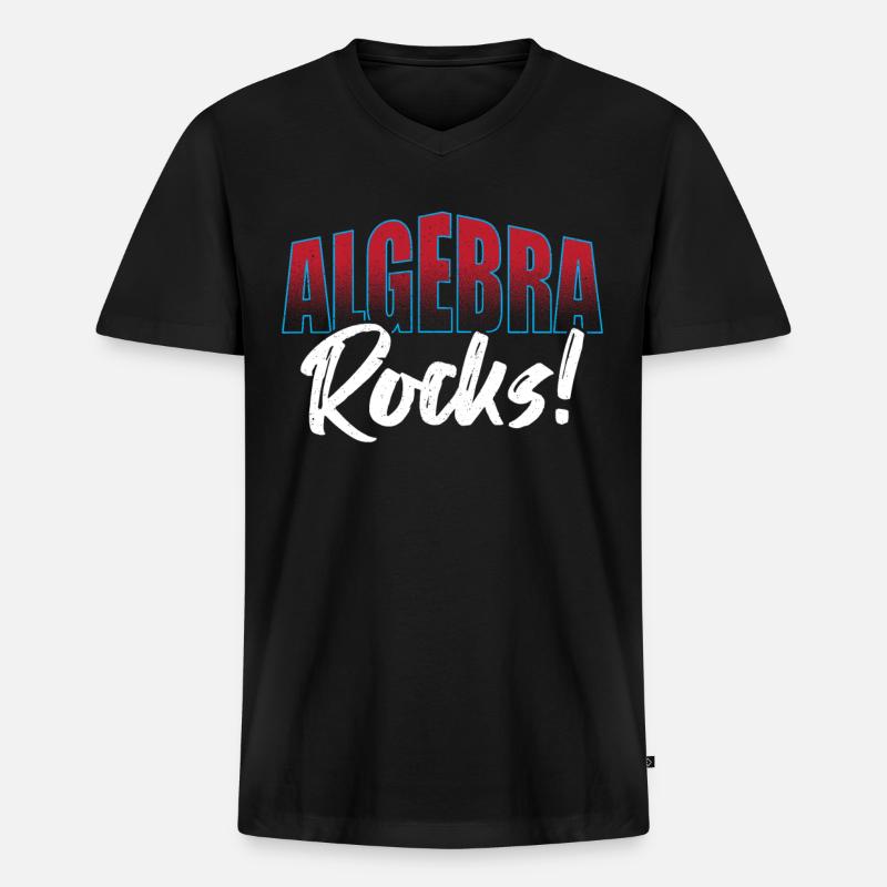 Algebra-Liebhaber Mathematiker Algebra-Lehrer - Männer Premium Bio T-Shirt mit V-Ausschnitt - Schwarz