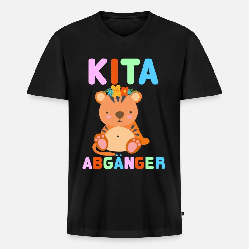 Schulanfang Erste Klasse einschulung - Männer Premium Bio T-Shirt mit V-Ausschnitt - Schwarz
