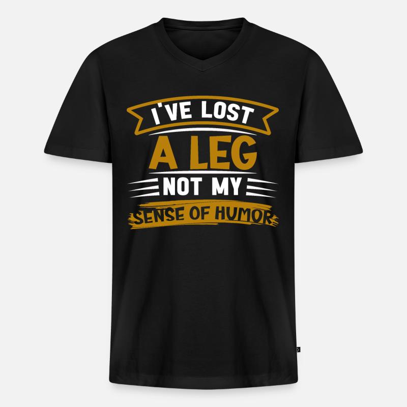 Rollstuhl Beinamputation Bewusstsein Amputation - Männer Premium Bio T-Shirt mit V-Ausschnitt - Schwarz
