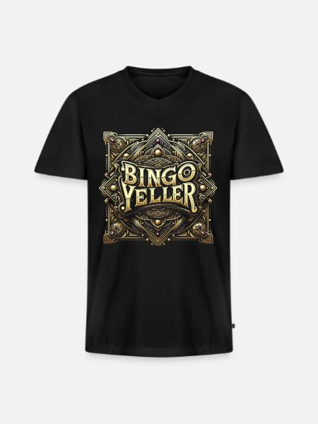 Bingo Yeller 5 - Men's Premium Organic T-shirt with V-neck - black