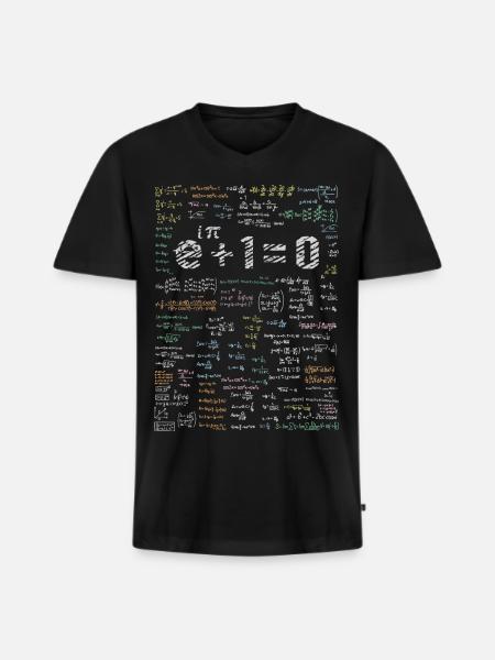 Elektrotechnik Exponentialfunktion Formel - Männer Premium Bio T-Shirt mit V-Ausschnitt - Schwarz