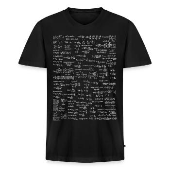Formelsammlung Spickzettel - Männer Premium Bio T-Shirt mit V-Ausschnitt - Schwarz - Vorne - Nico (187cm)