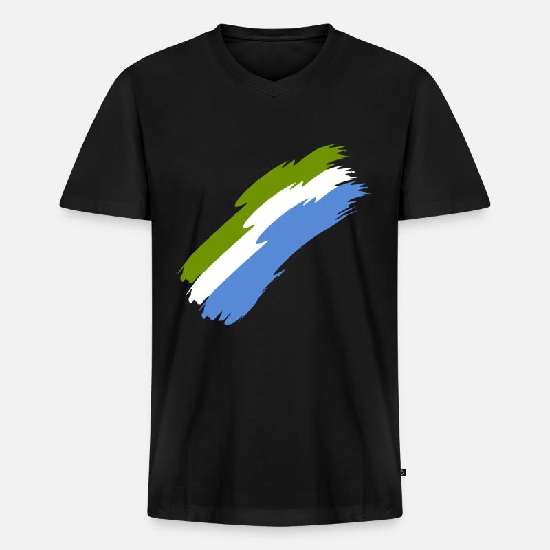 Sierra Leone - Männer Premium Bio T-Shirt mit V-Ausschnitt - Schwarz