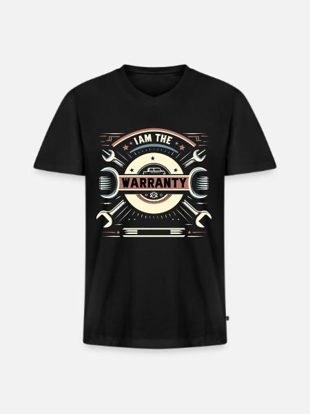 I Am The Warranty 42 - Men's Premium Organic T-shirt with V-neck - black
