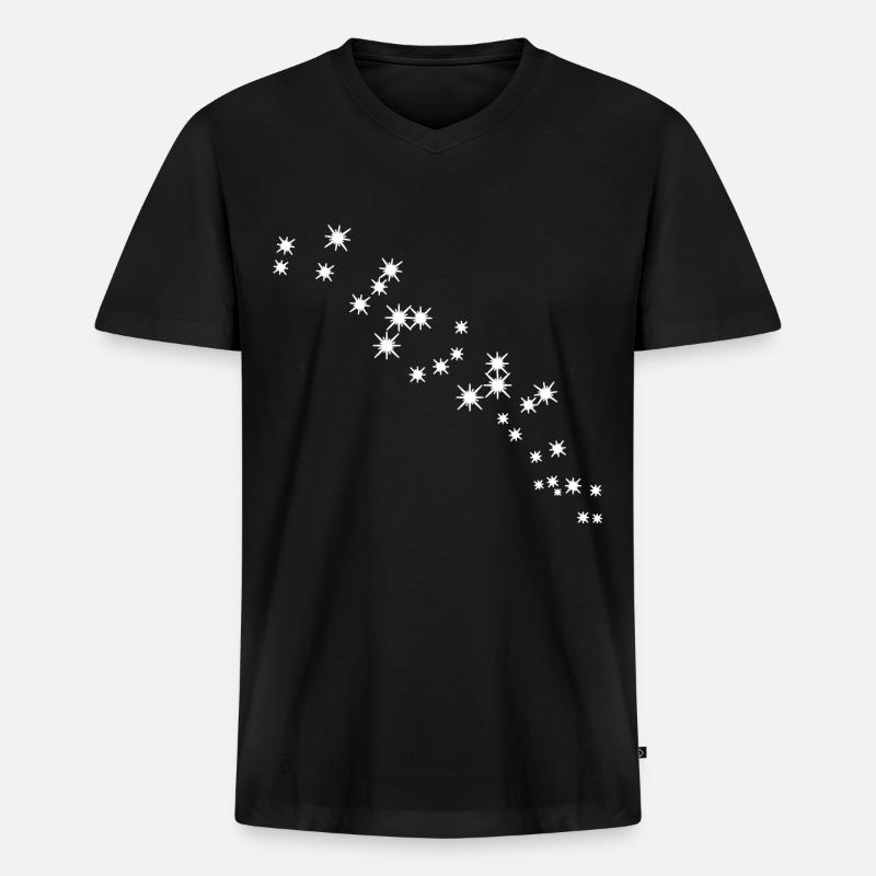 Sternschnuppe - Männer Premium Bio T-Shirt mit V-Ausschnitt - Schwarz