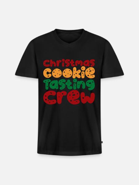 Christmas Cookie Tasting Crew - Men's Premium Organic T-shirt with V-neck - black