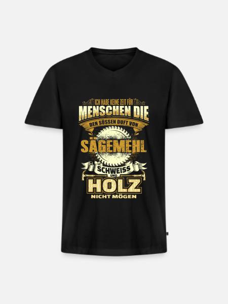 Carpenter - wood, sawdust, welding - Men's Premium Organic T-shirt with V-neck - black